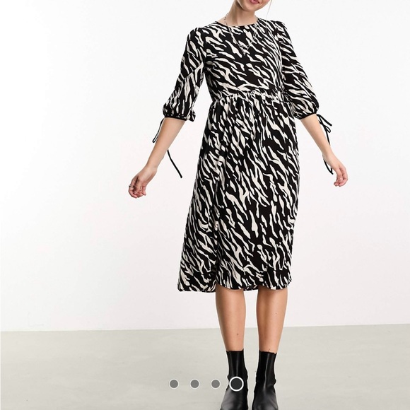 asos black and white midi dress ASOS Design - Halter Midi Dress - Women's - Cotton/Spandex - 10 US